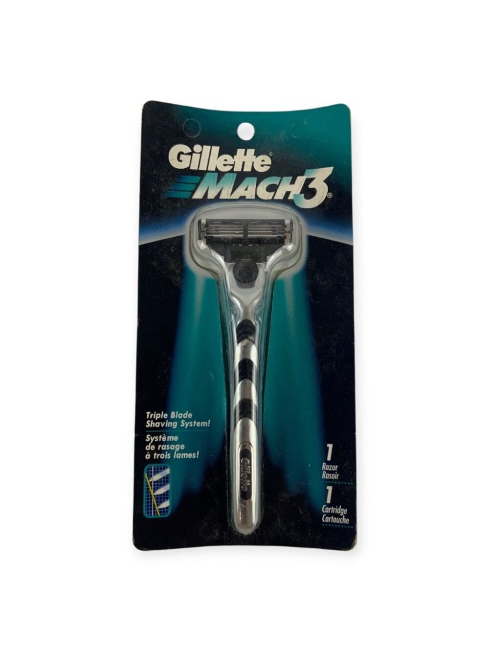 Gillette Mach3 Mens Razor Triple Blade Shaving System With 1 Cartridge New 1998